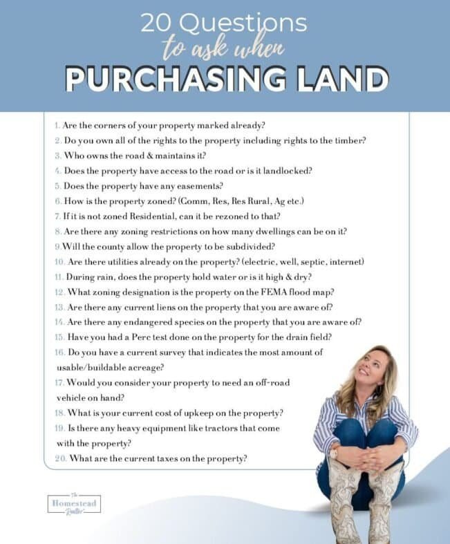 20 Questions Before Purchasing Land e1710538403634